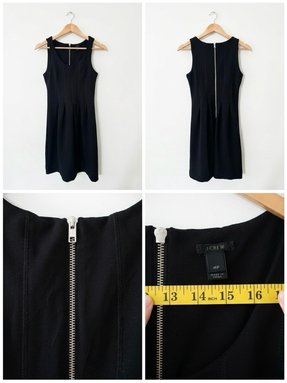 J. Crew Black Sleeveless Midi Dress
